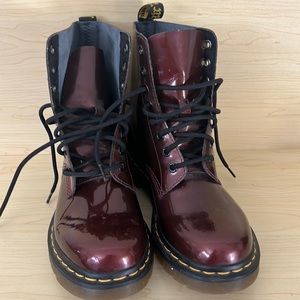 Size 7 Dr. Martens Pascale AirWair Boots Burgundy Red NWOT